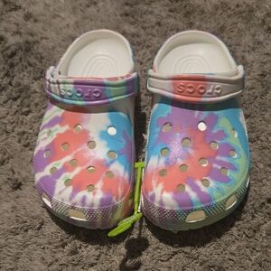 CROCS  Colorful Tie-Dye Sandals